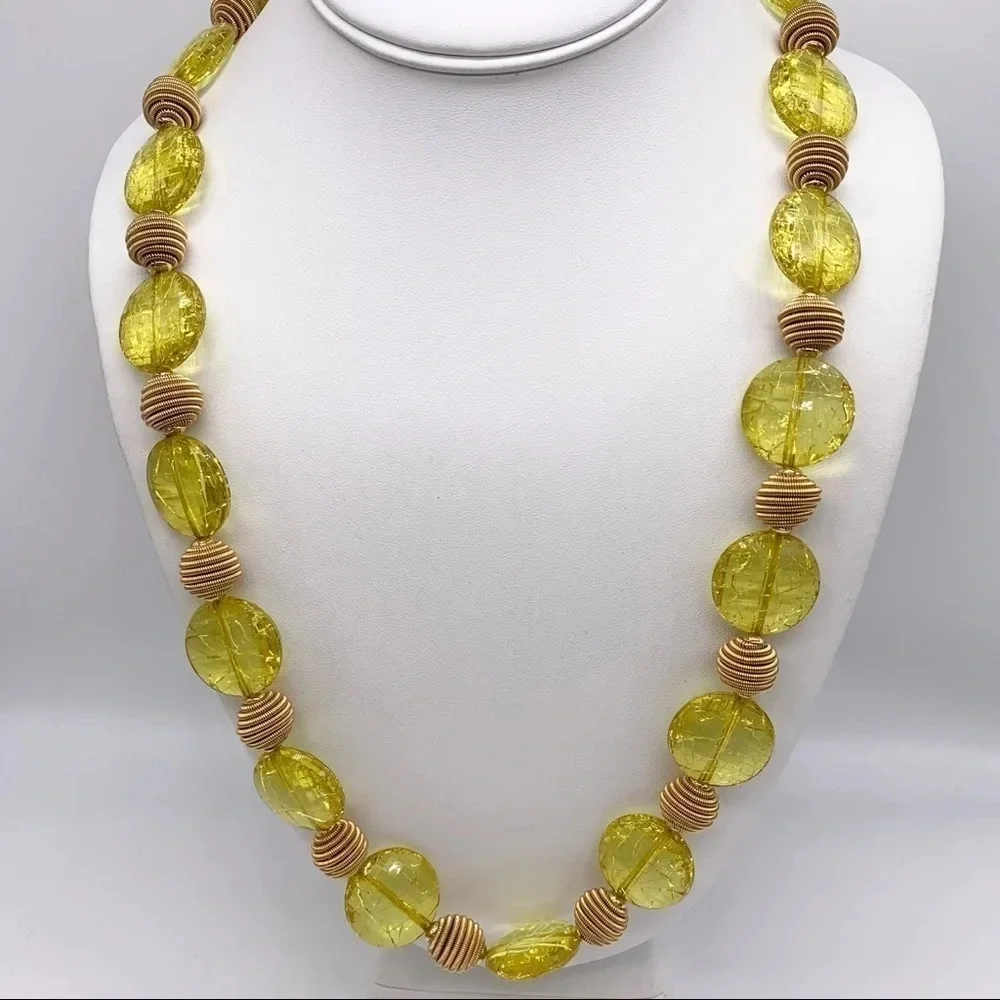 Kate Spade Lemon Drop Gold Swirl Necklace